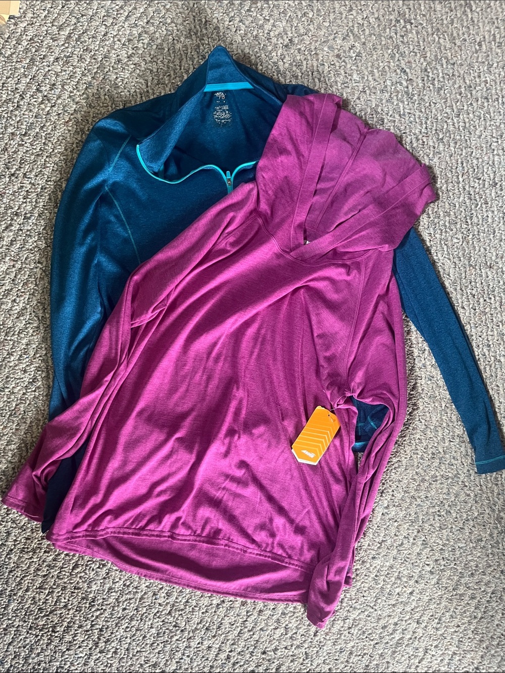 Avia Hot Pink Hooded Athletic Top and Danskin quarter zip